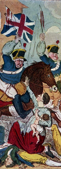 Detail showing Peterloo Massacre