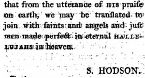 选自塞普蒂默斯·霍德森(编)，《圣歌与赞美诗选供大会使用》(1801年)，第8页