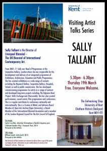 SALLY TALLANT访问艺术家系列讲座SMFA肯特大学。开云体育app客服