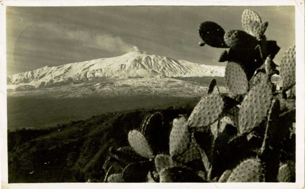 20世纪30年代埃特纳火山的明信片
