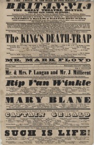 大不列颠剧院1867年11月25日的节目单