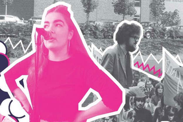 激进根源青年项目的封面图片，一位女士对着麦克风唱歌