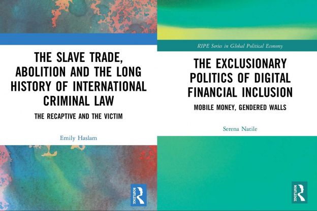 该书封面包括:《废除奴隶贸易与国际刑法的悠久历史》和《数字普惠金融的排斥政治》